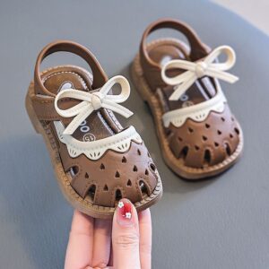 baby princess shoes summer girls' breathable closed toe sandals